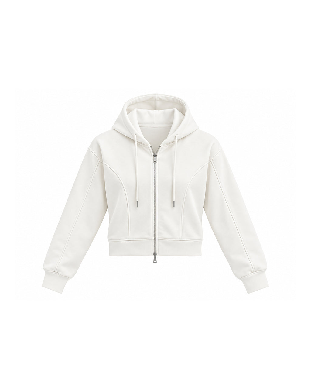 CROPPED ZIP UP HOODIE