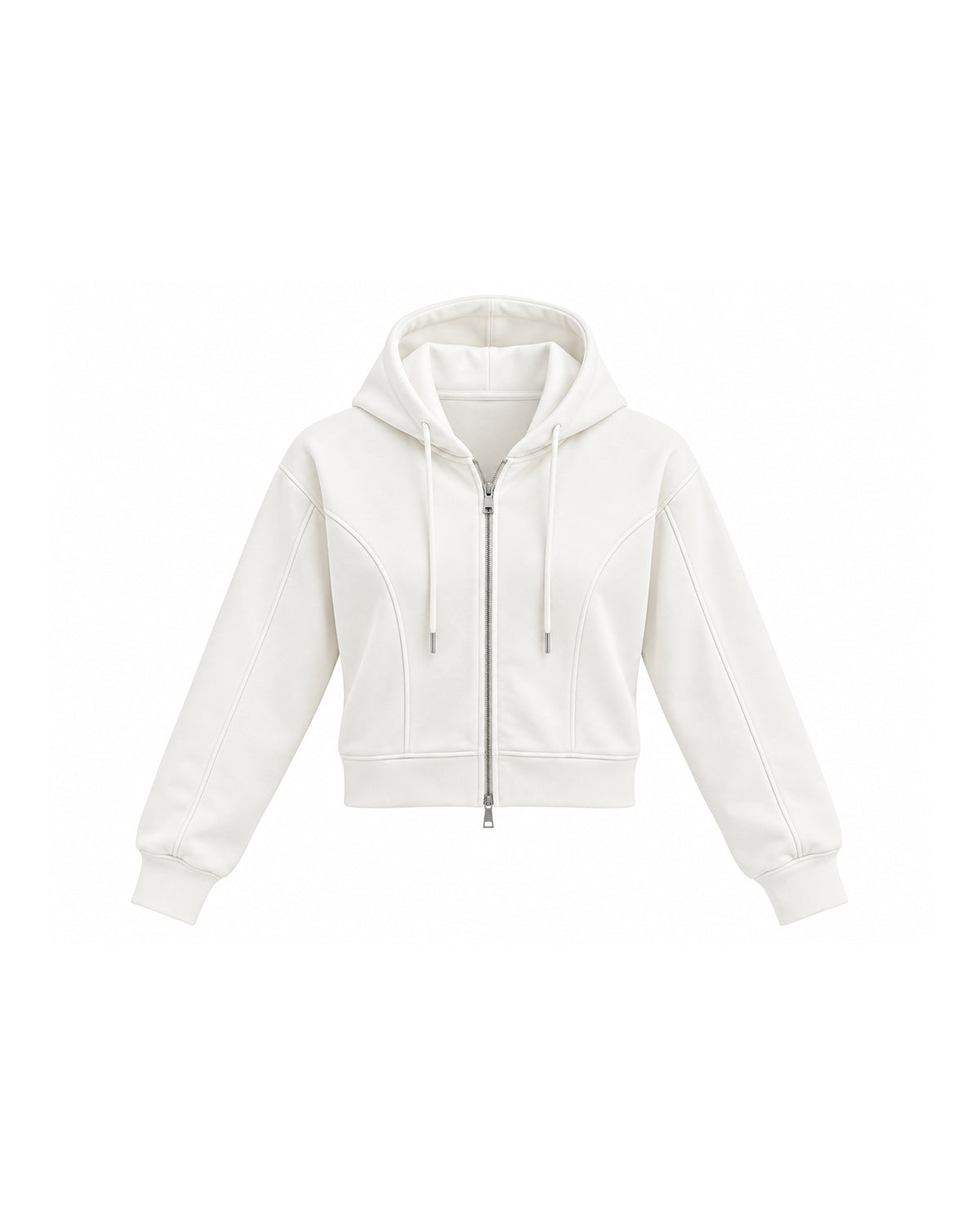 CROPPED ZIP UP HOODIE