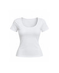 SCOOP-NECK SHORT-SLEEVE TOP