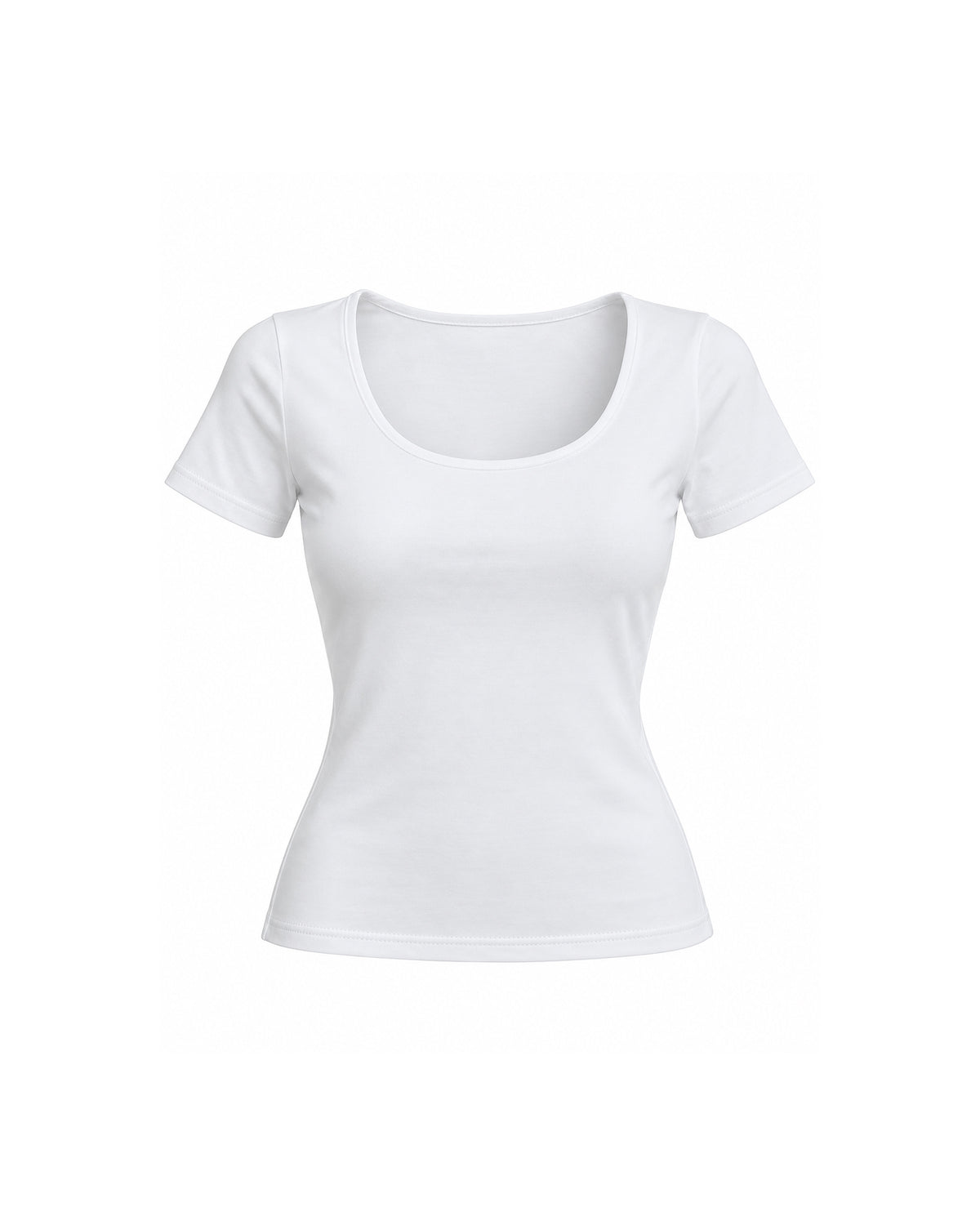 SCOOP-NECK SHORT-SLEEVE TOP