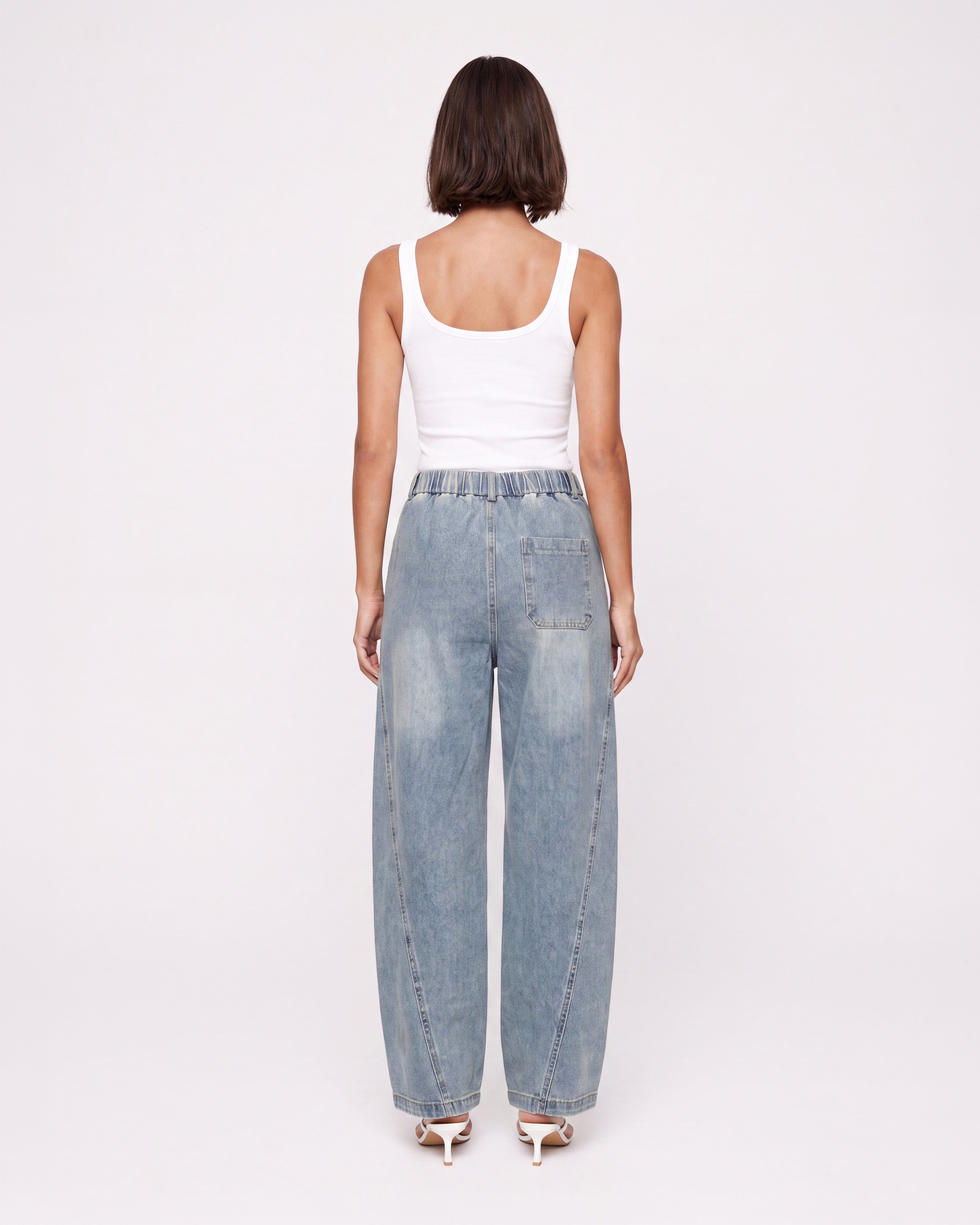 WIDE LEG DENIM PANTS