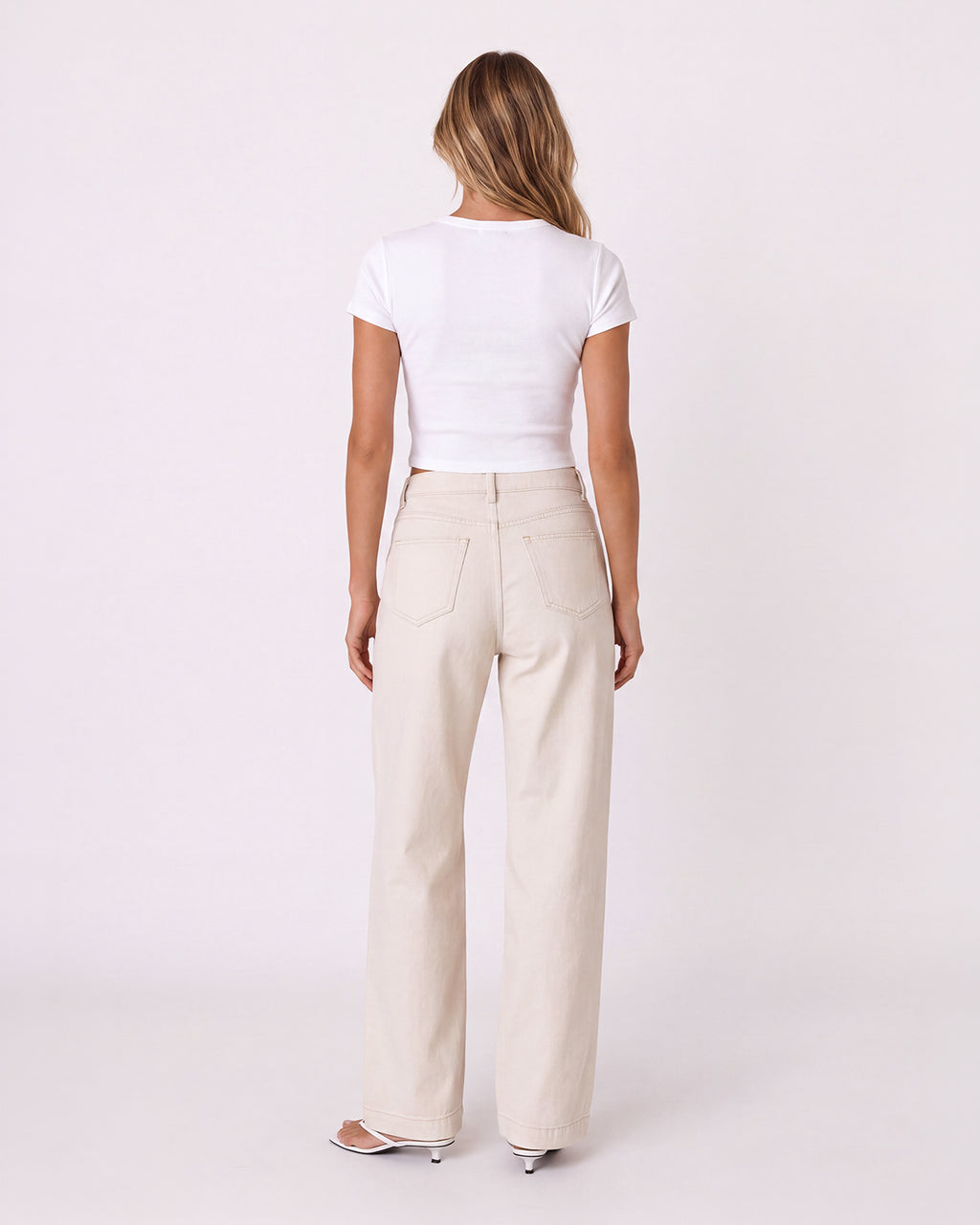 OFF WHITE STRAIGHT LEG JEANS