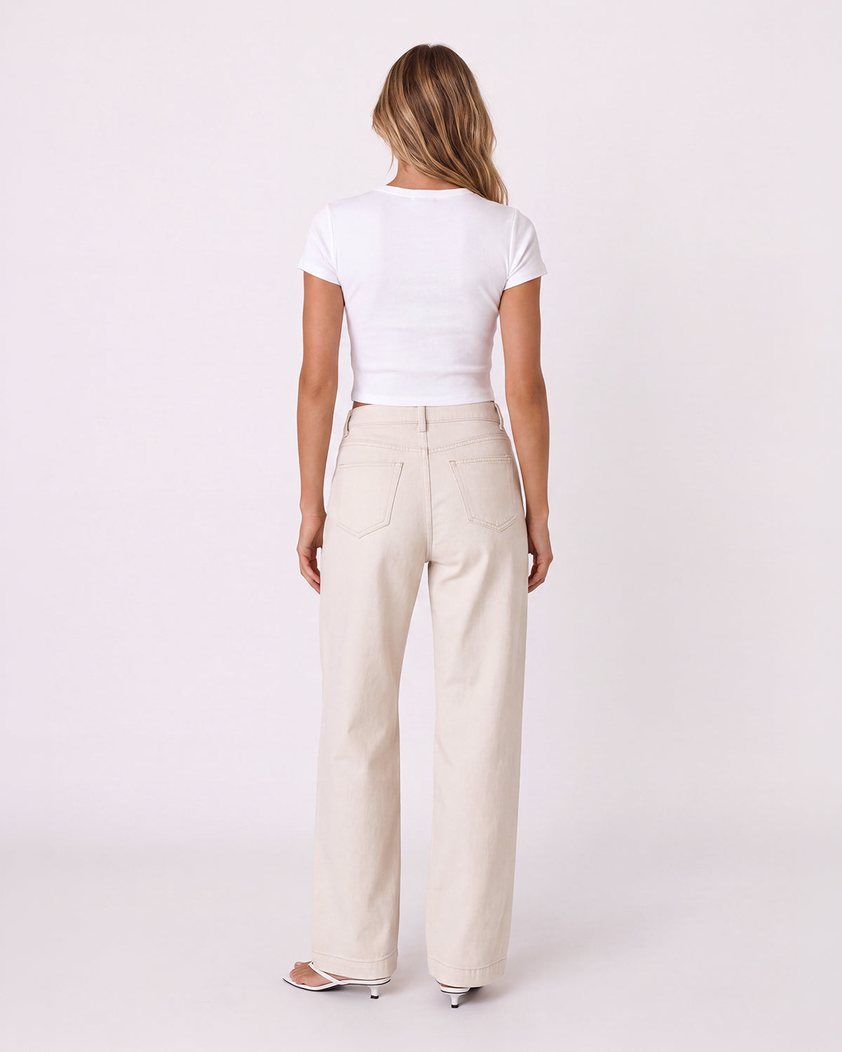 OFF WHITE STRAIGHT LEG JEANS