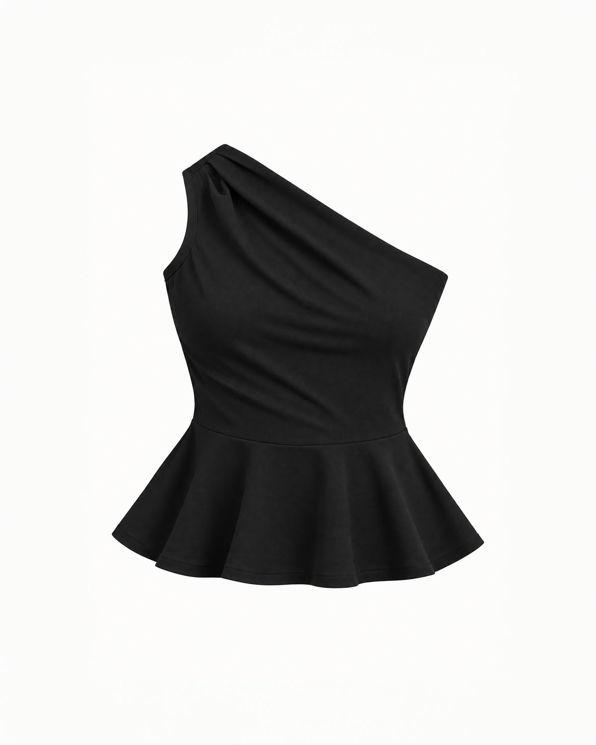 ONE-SHOULDER PEPLUM TOP