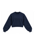 OVERSIZED CROPPED CREW NECK SWEATSHIRT