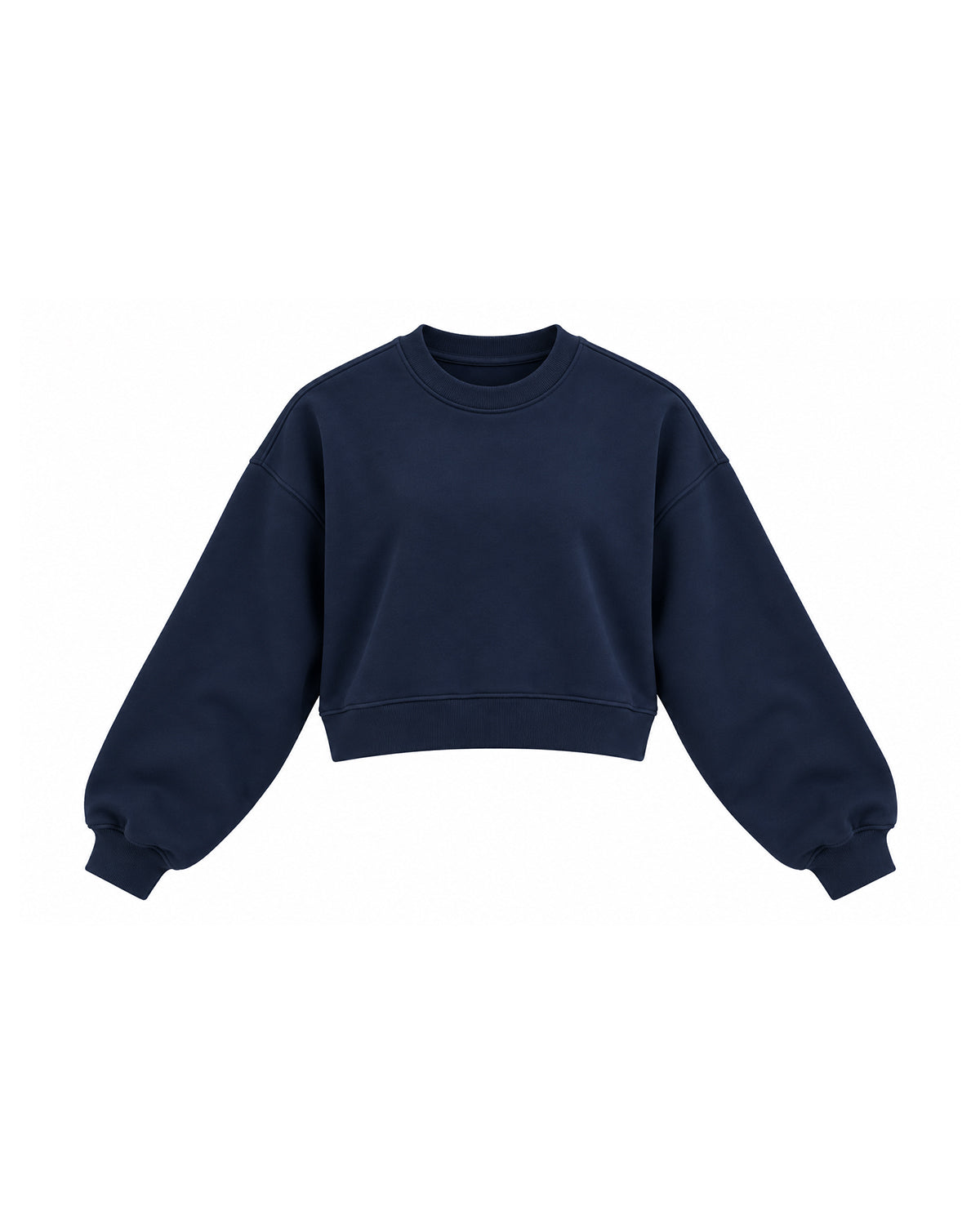 OVERSIZED CROPPED CREW NECK SWEATSHIRT