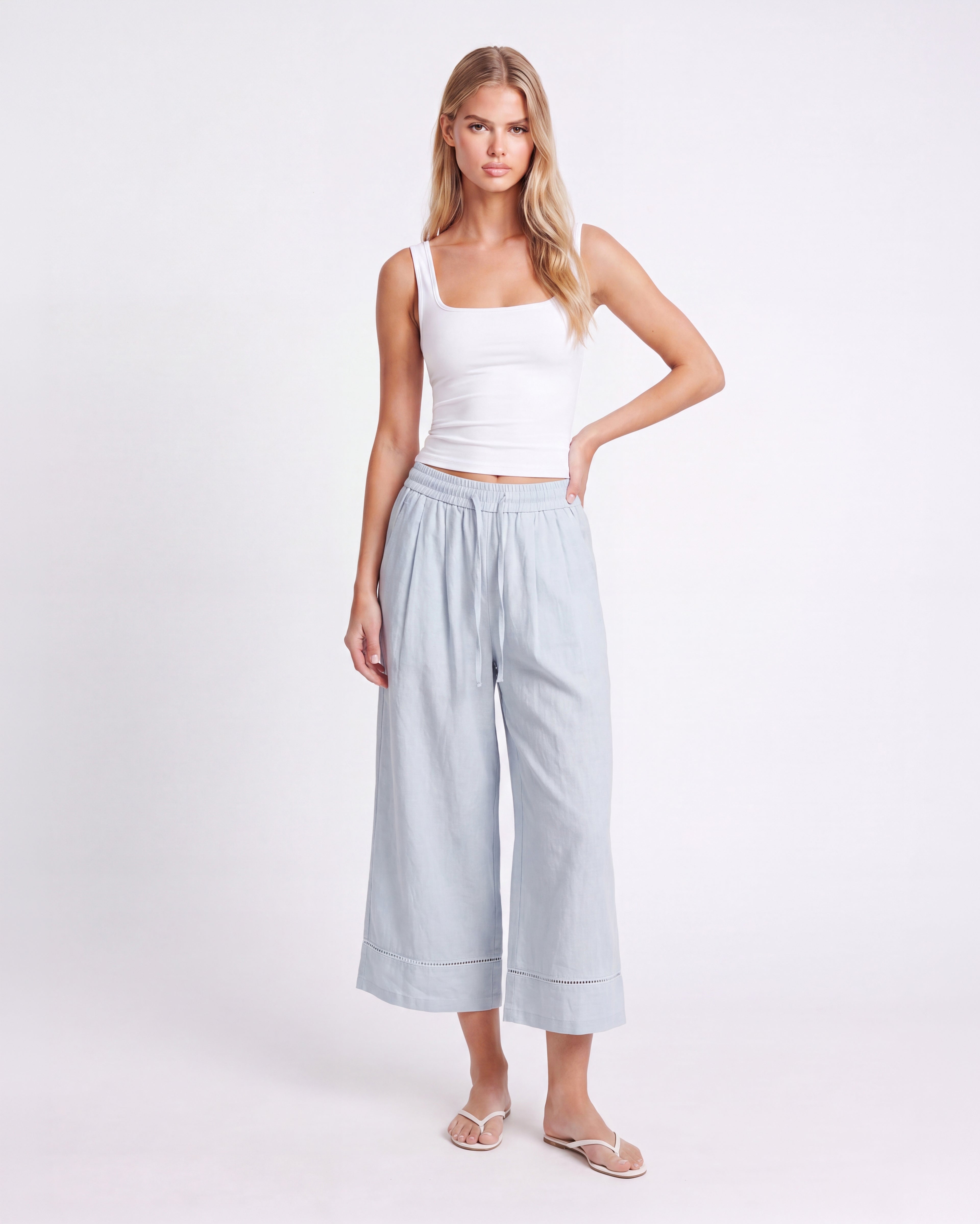 LINEN GAUCHO PANTS