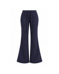 HIGH-WAIST DRAWSTRING FLARED SWEATPANTS