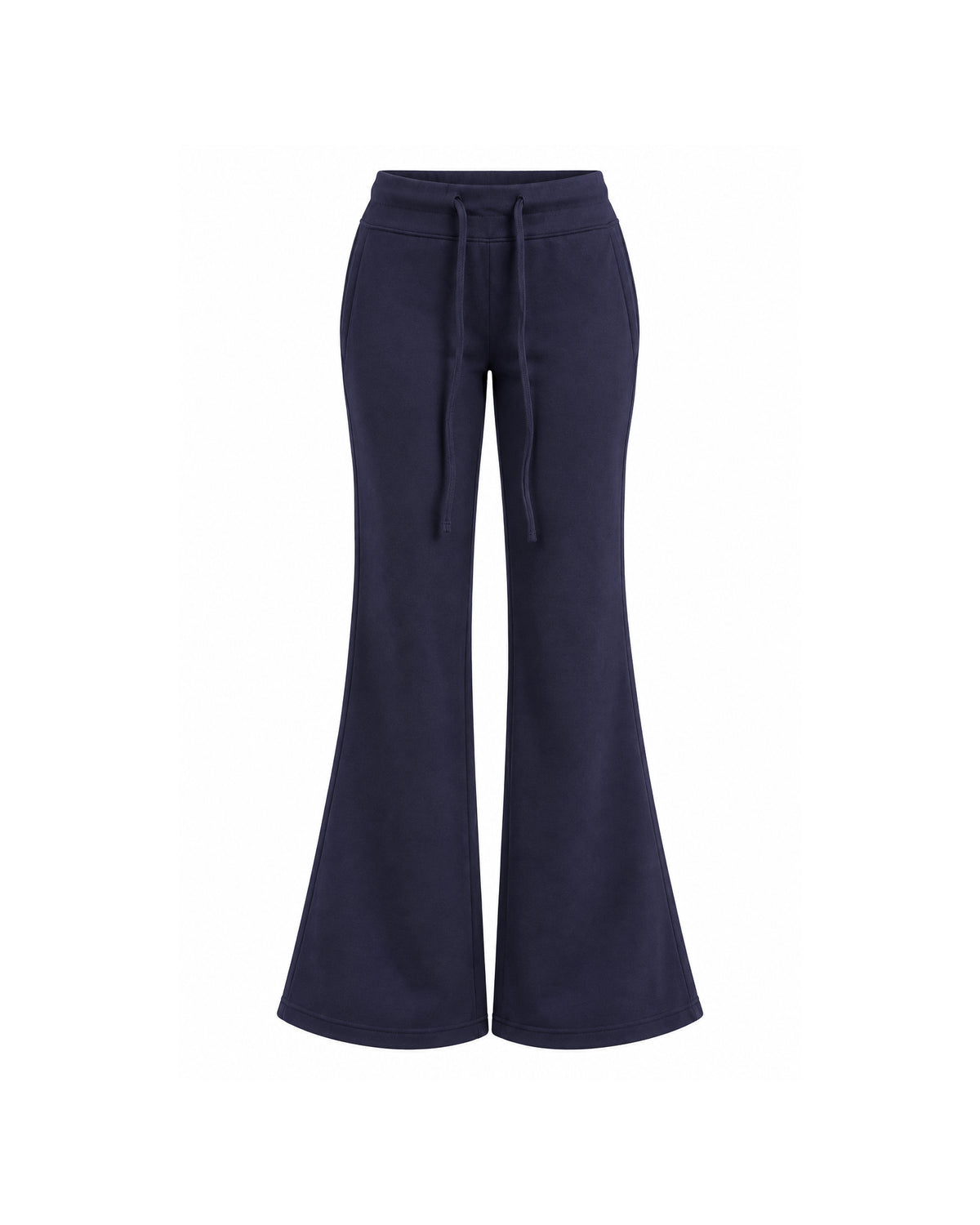 HIGH-WAIST DRAWSTRING FLARED SWEATPANTS