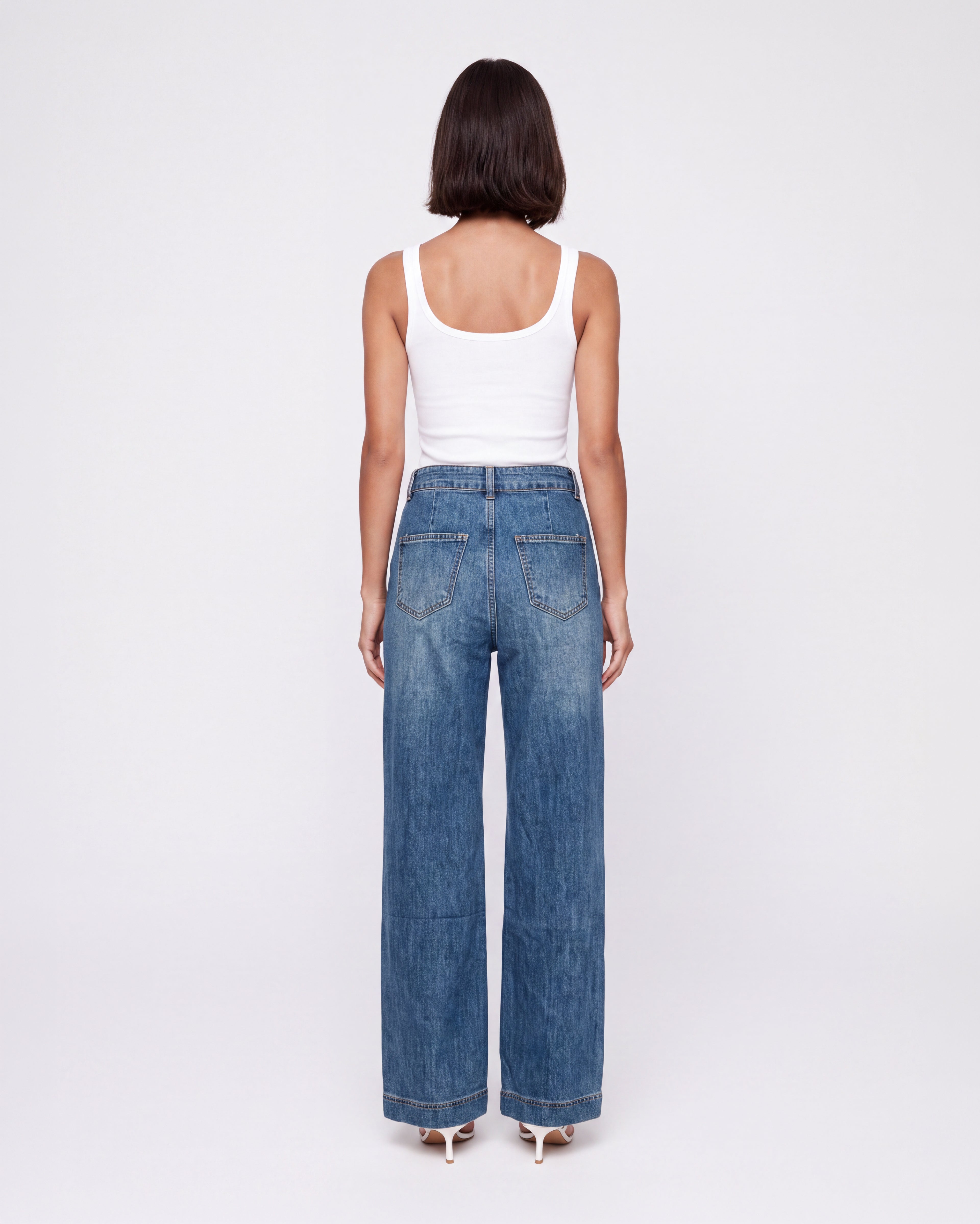 HIGH RISE WIDE LEG JEANS