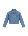 CROPPED STRUCTURED DENIM JACKET