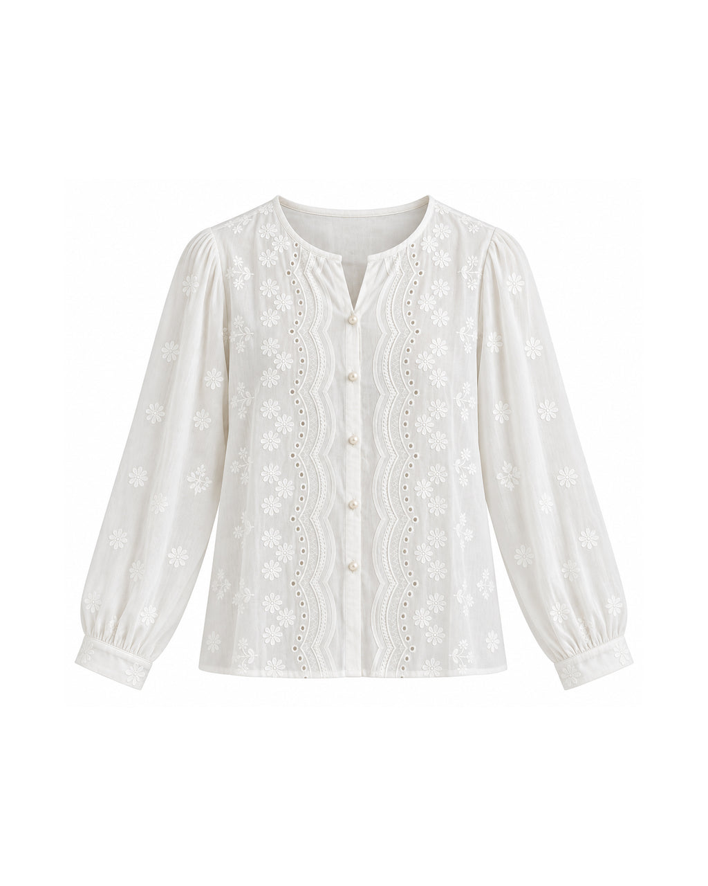 FLORAL EMBROIDERED BLOUSE