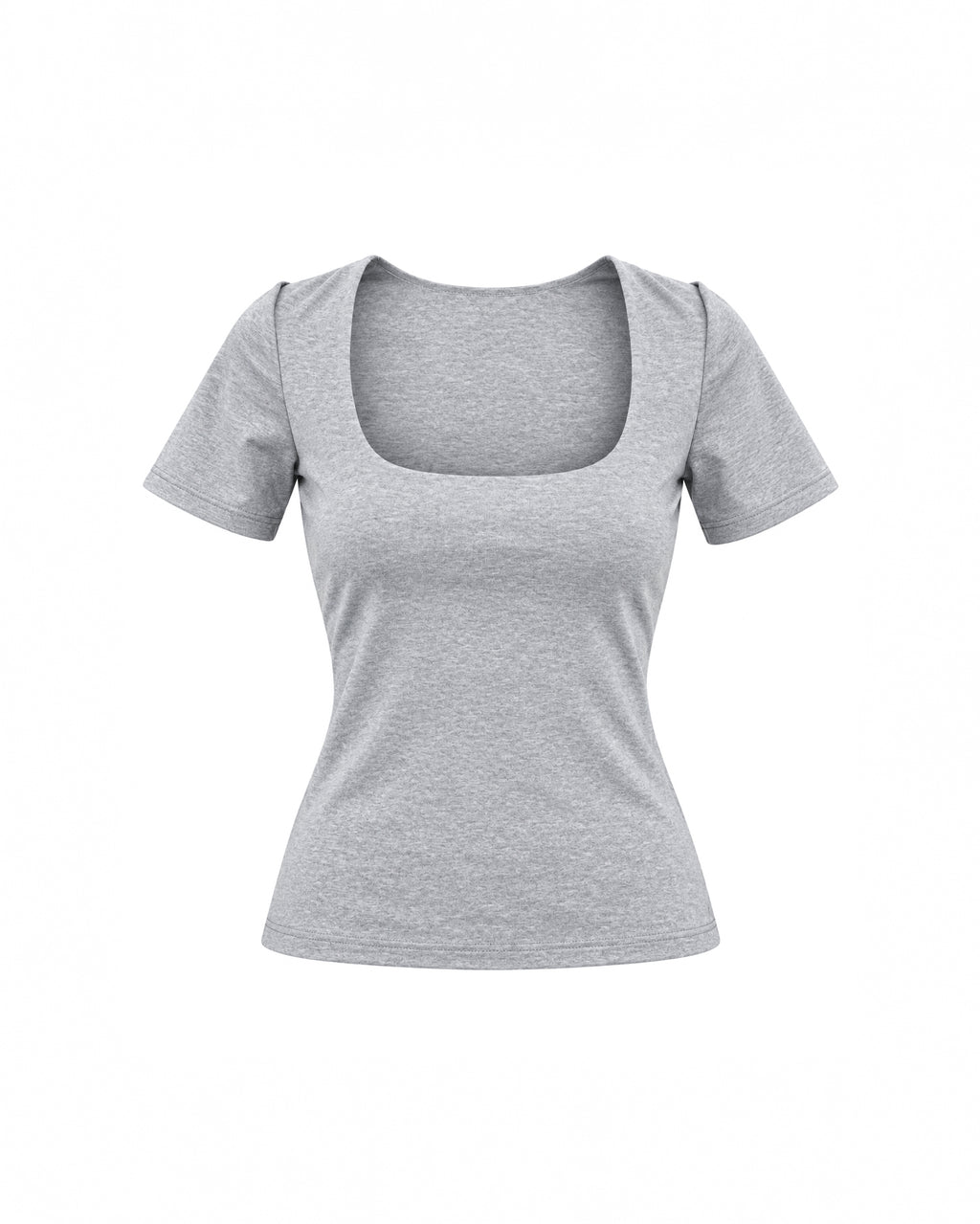 SQUARE-NECK SHORT-SLEEVE TOP
