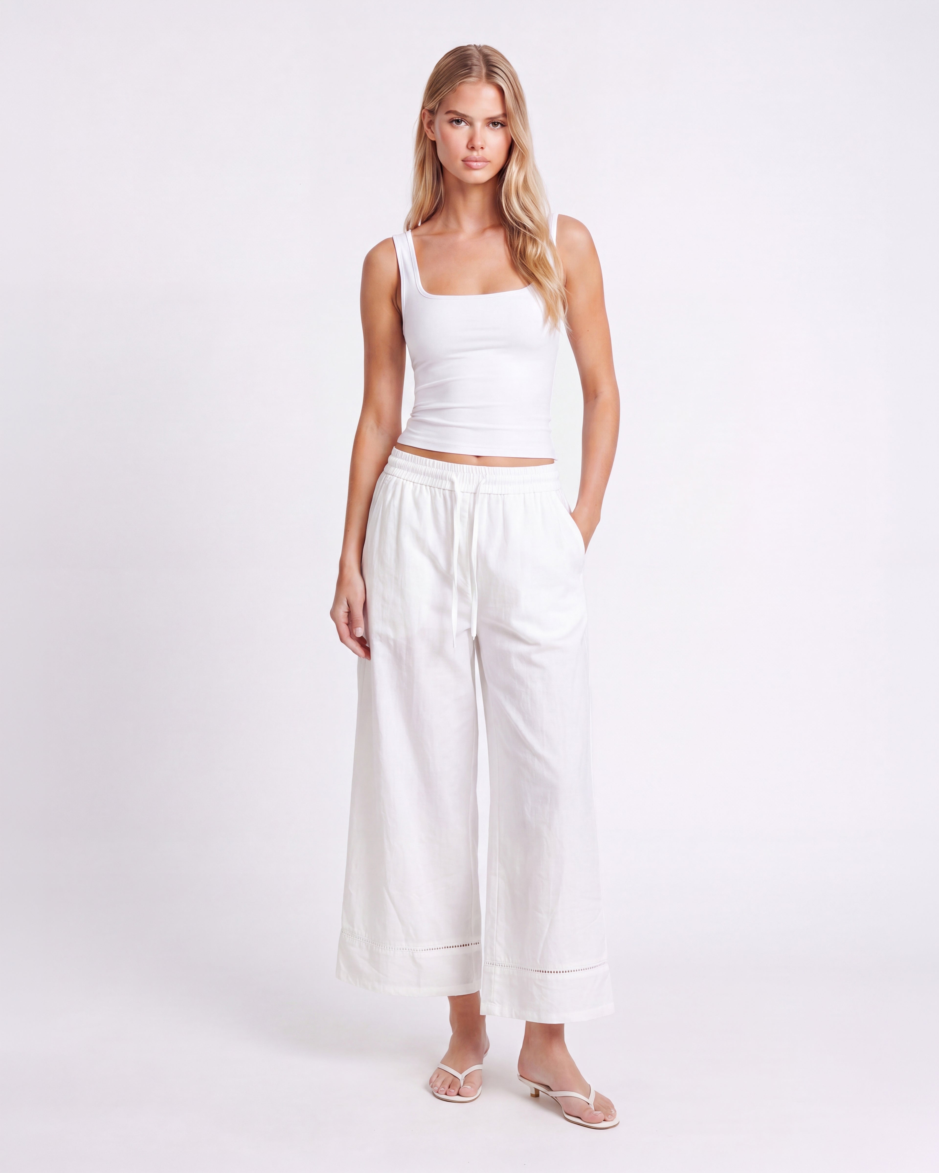 LINEN GAUCHO PANTS