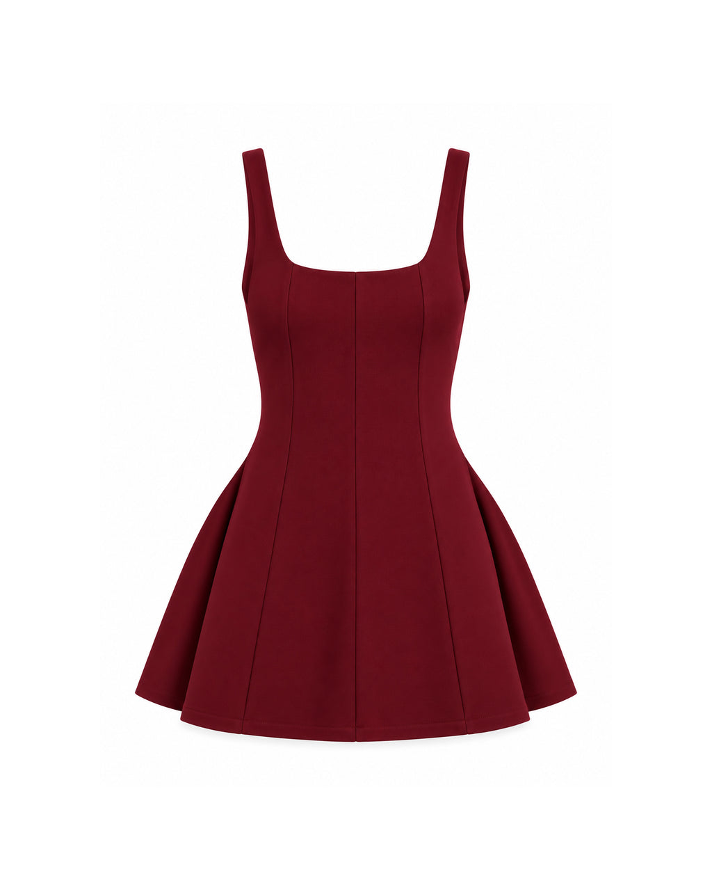 SCULPTED FLARE MINI DRESS