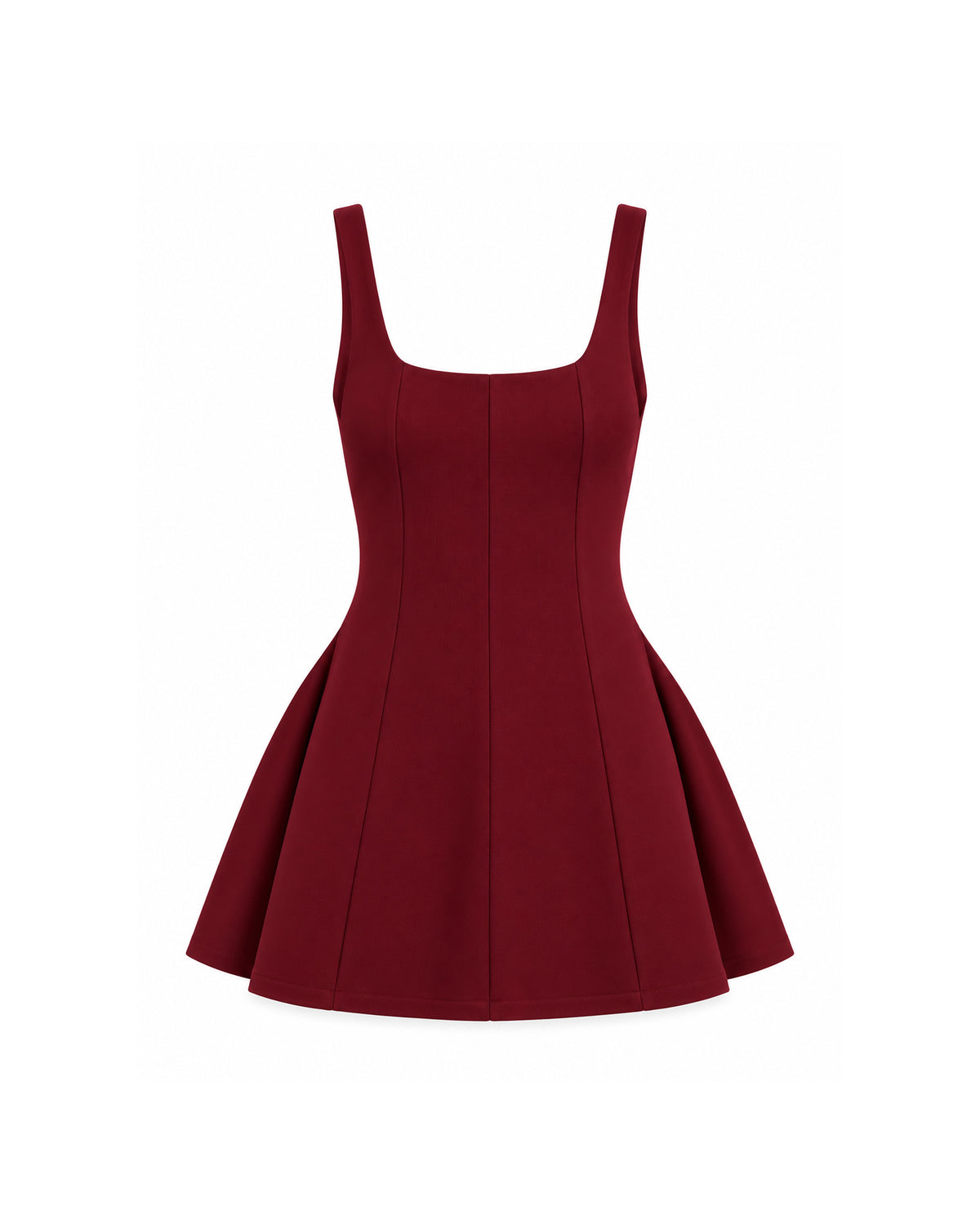 SCULPTED FLARE MINI DRESS