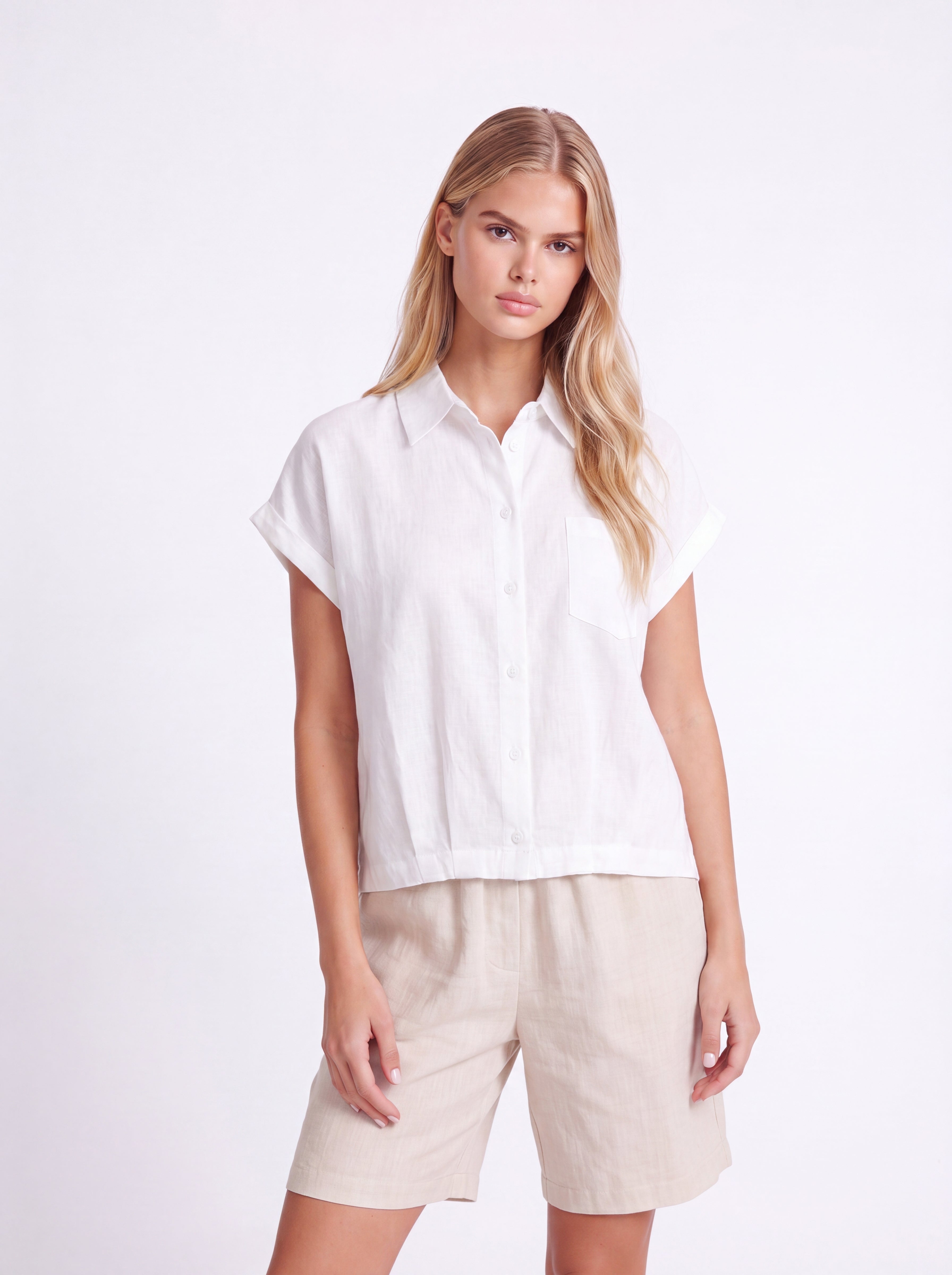 SHORT SLEEVE LINEN SHIRT