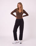FITTED V-NECK BODYSUIT