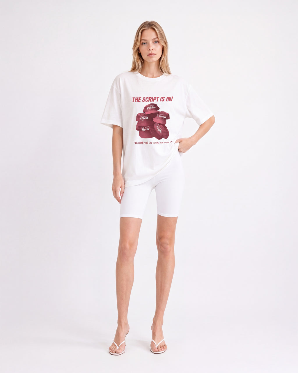 THE SCRIPT IS IN! OVERSIZED GRAPHIC T-SHIRT