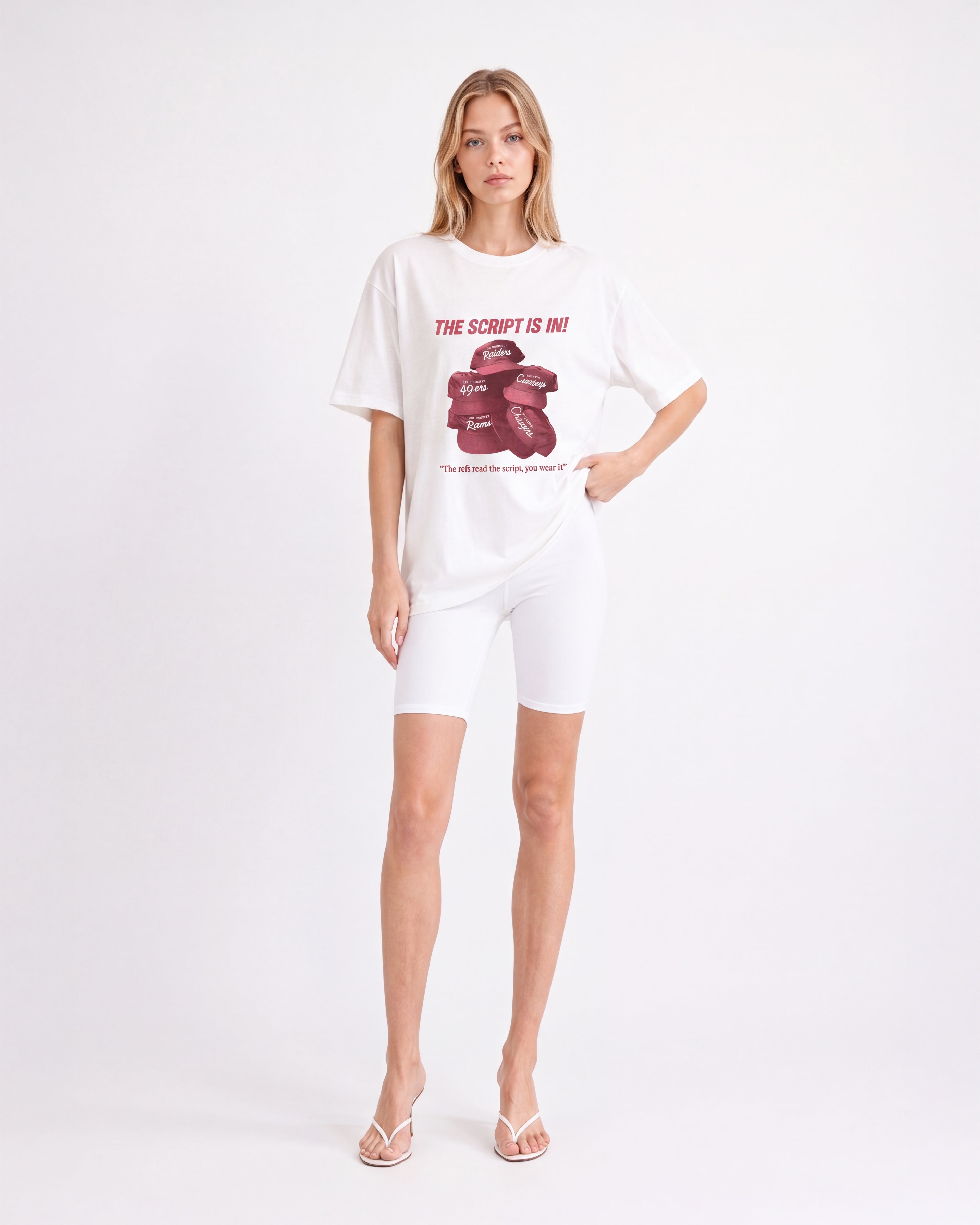 THE SCRIPT IS IN! OVERSIZED GRAPHIC T-SHIRT