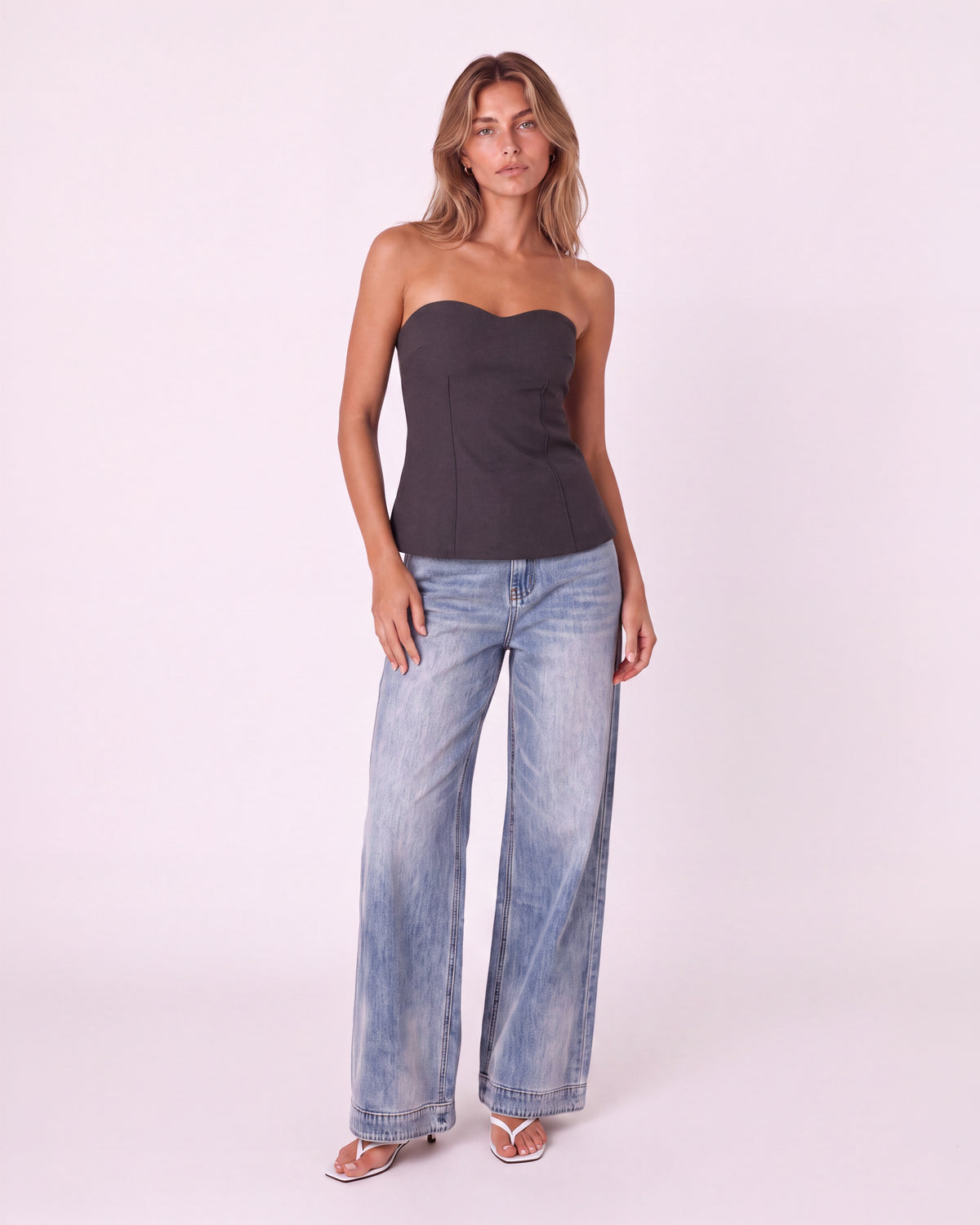 STRAPLESS SWEETHEART CORSET TOP