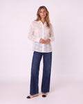 FLORAL EMBROIDERED SHEER BLOUSE