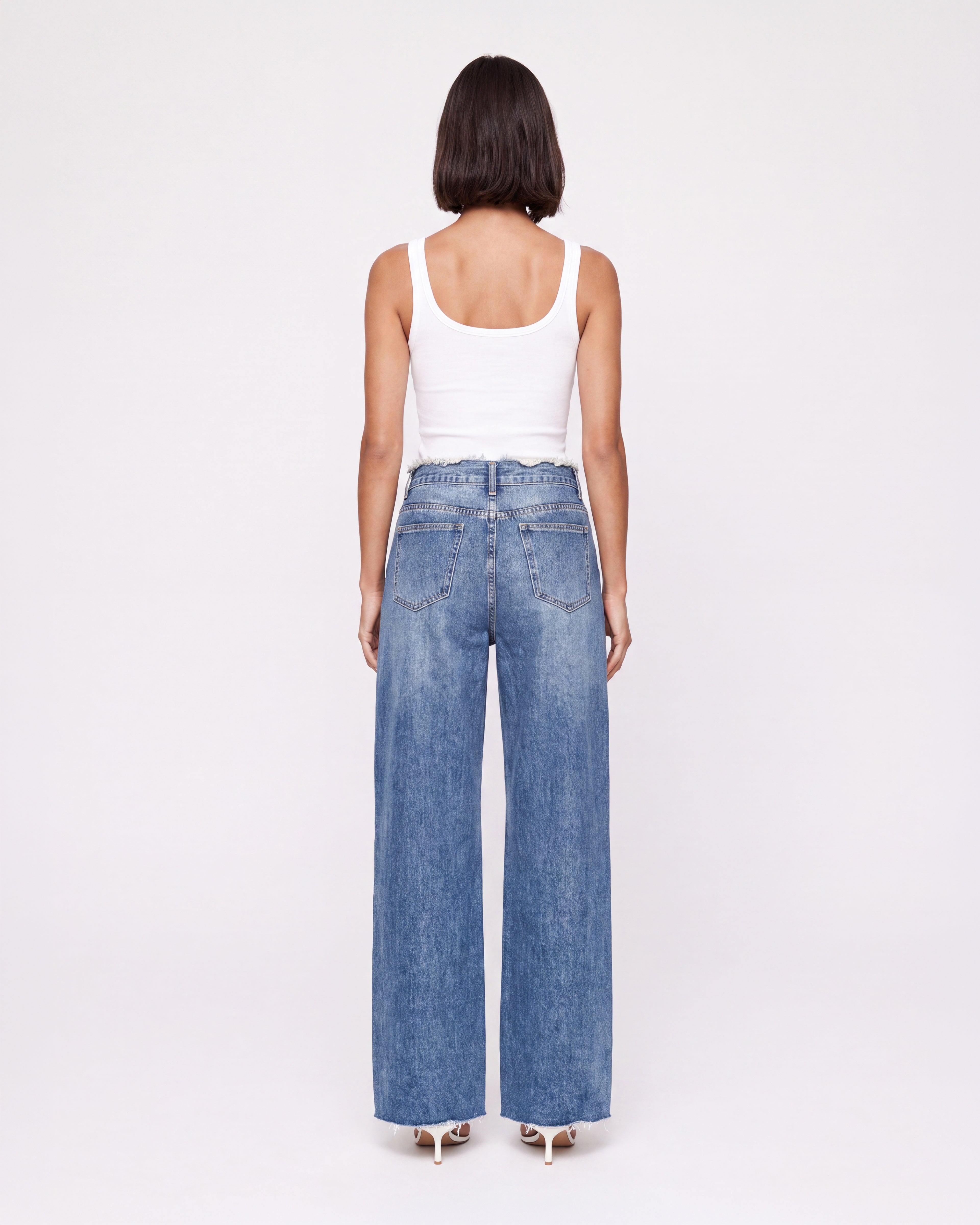 HIGH WAIST WIDE LEG JEANS