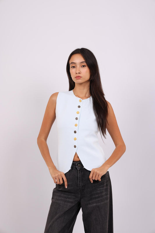 IVORY SLIT VEST