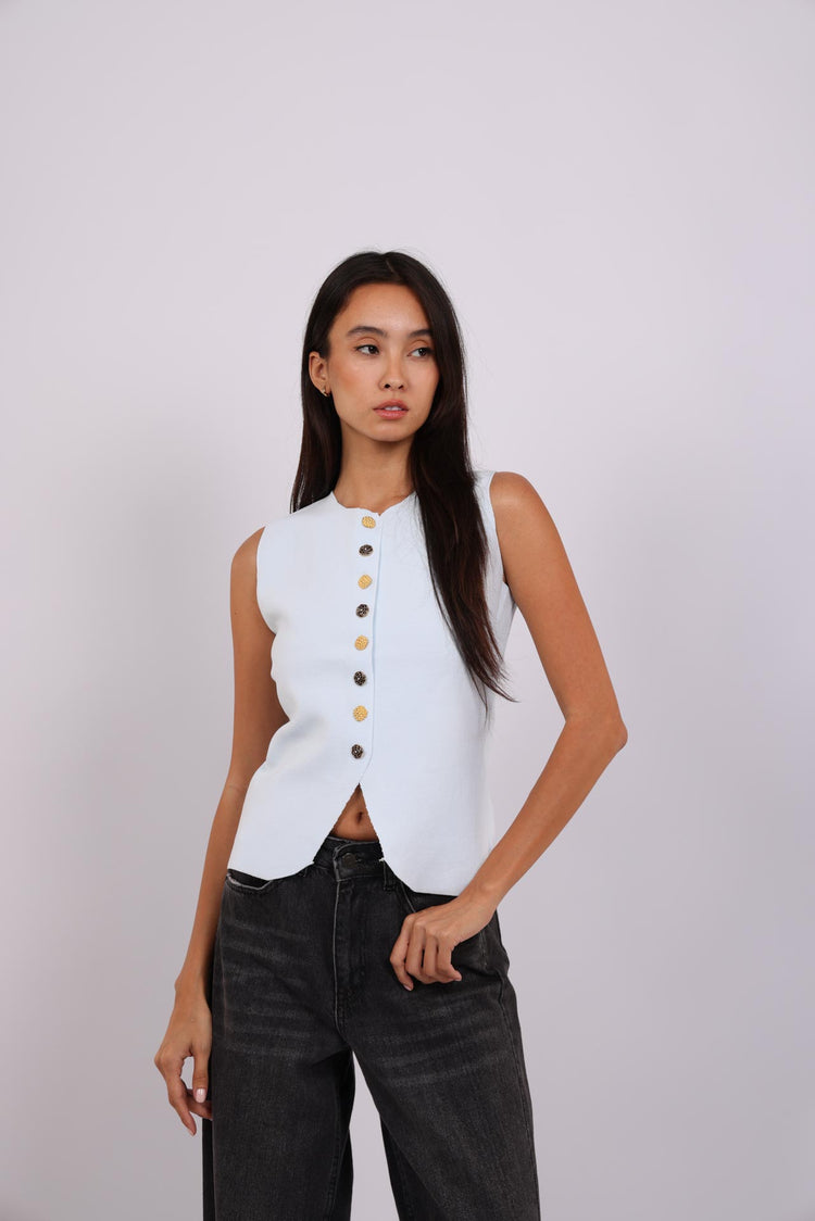 IVORY SLIT VEST