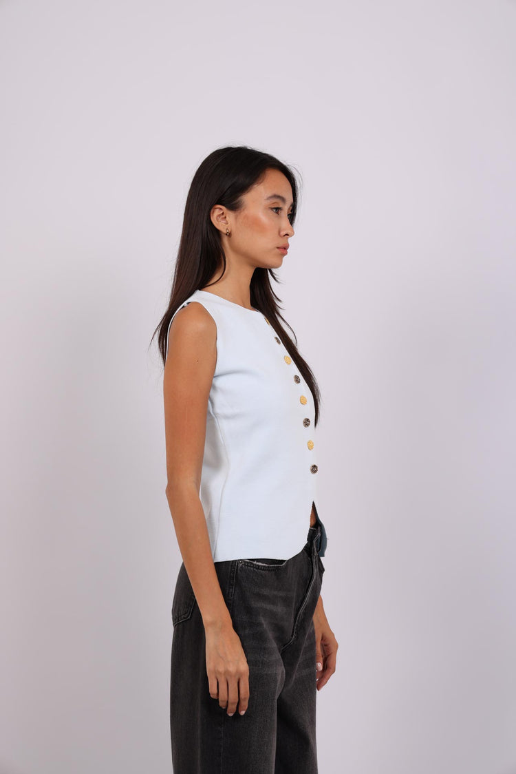 IVORY SLIT VEST