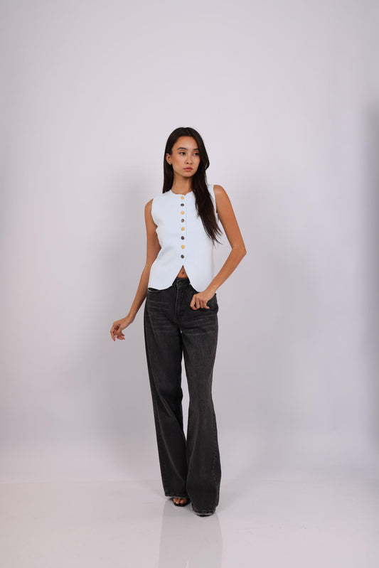 IVORY SLIT VEST