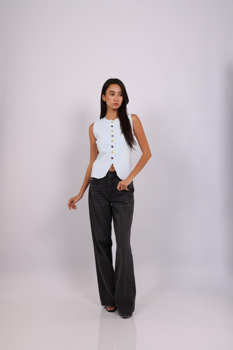 IVORY SLIT VEST