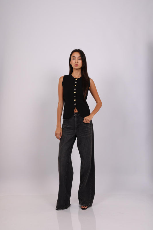 IVORY SLIT VEST