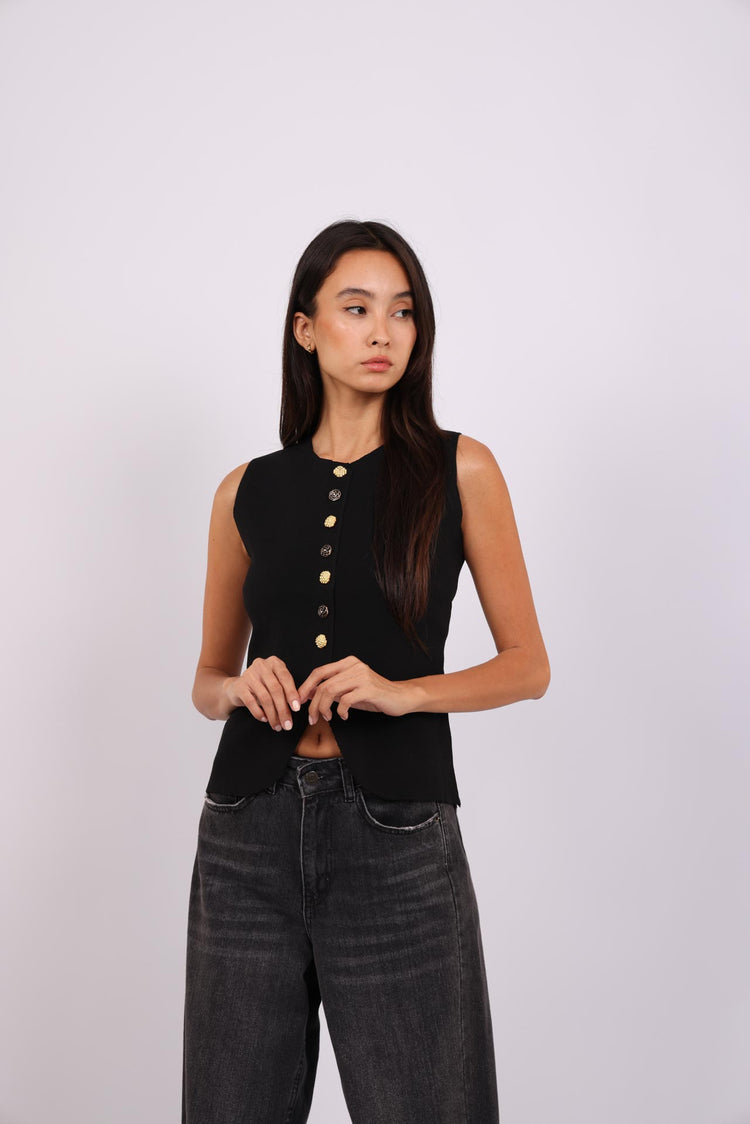IVORY SLIT VEST