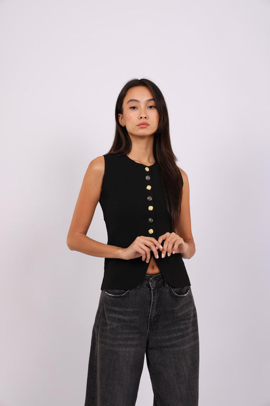 IVORY SLIT VEST