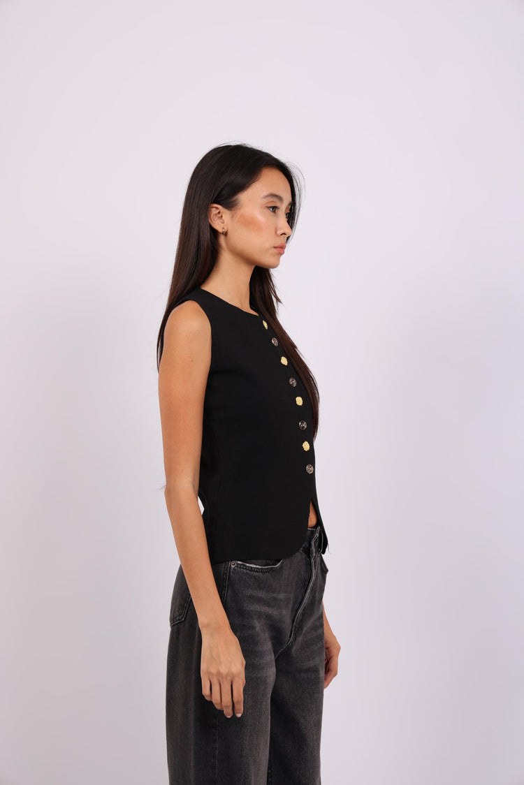 IVORY SLIT VEST