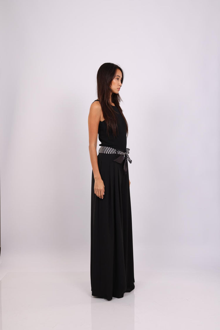 BLACK WIDE LEG PANTS