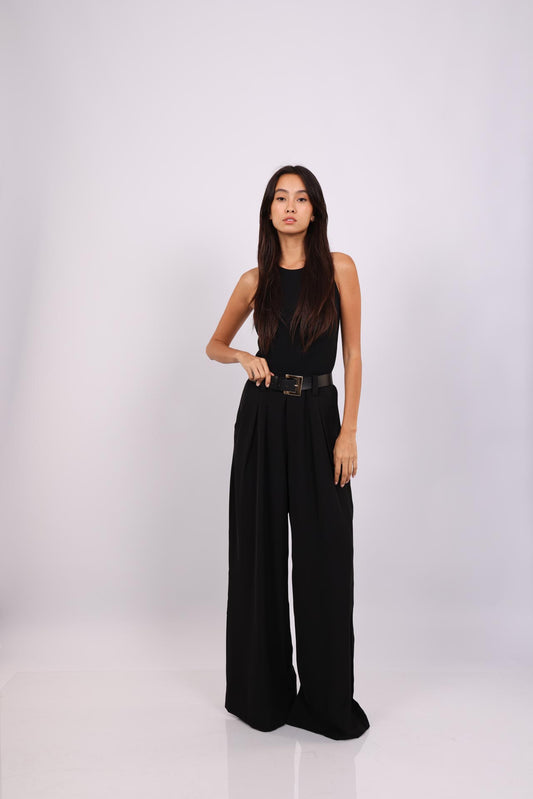 WIDE LEG PANTS WITH BELT