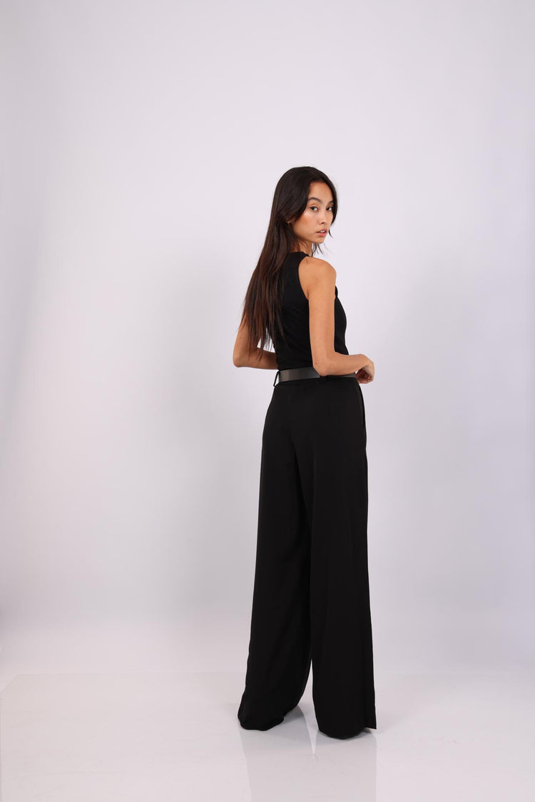 WIDE LEG PANTS WITH BELT