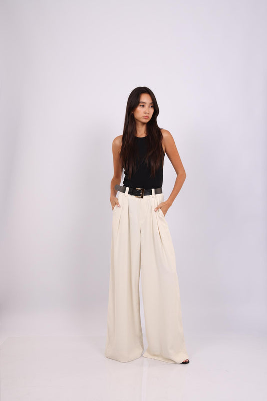 WIDE LEG PANTS WITH BELT