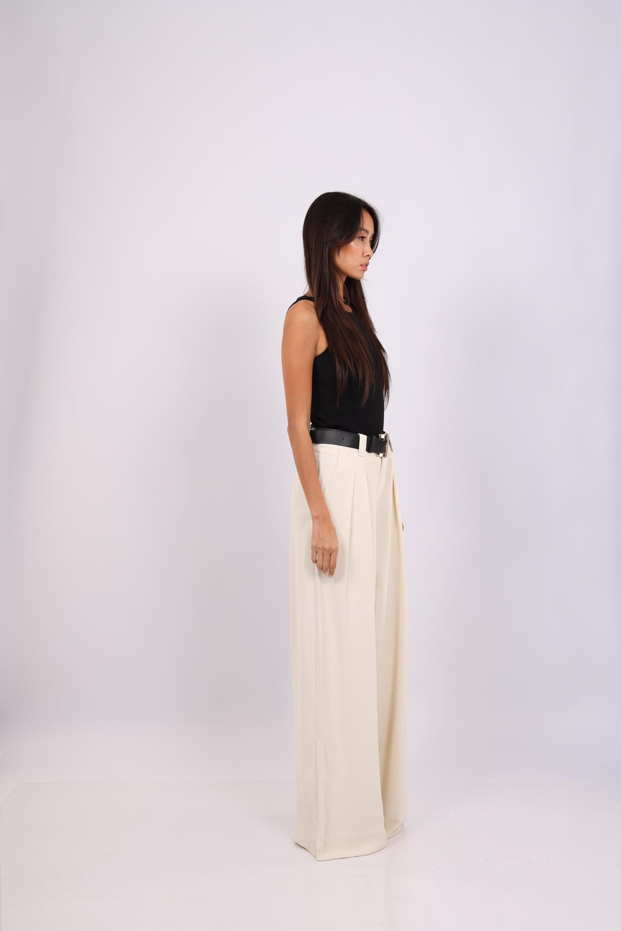 WIDE LEG PANTS WITH BELT