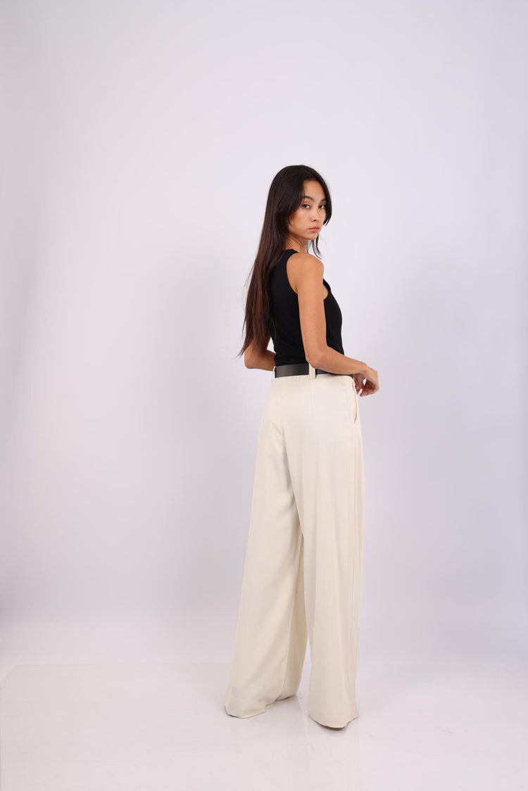 WIDE LEG PANTS WITH BELT