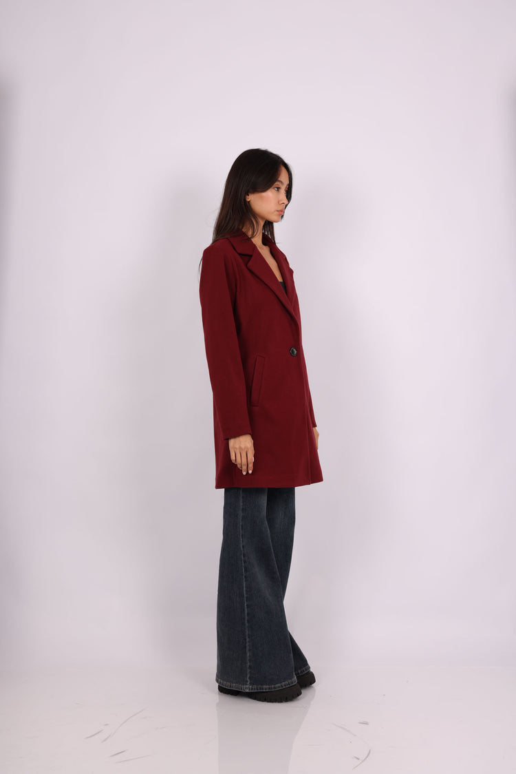 CLASSIC SINGLE-BUTTON WOOL COAT