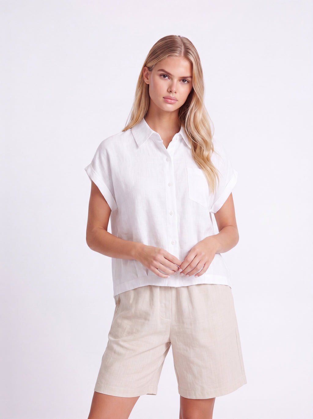 SHORT SLEEVE LINEN SHIRT