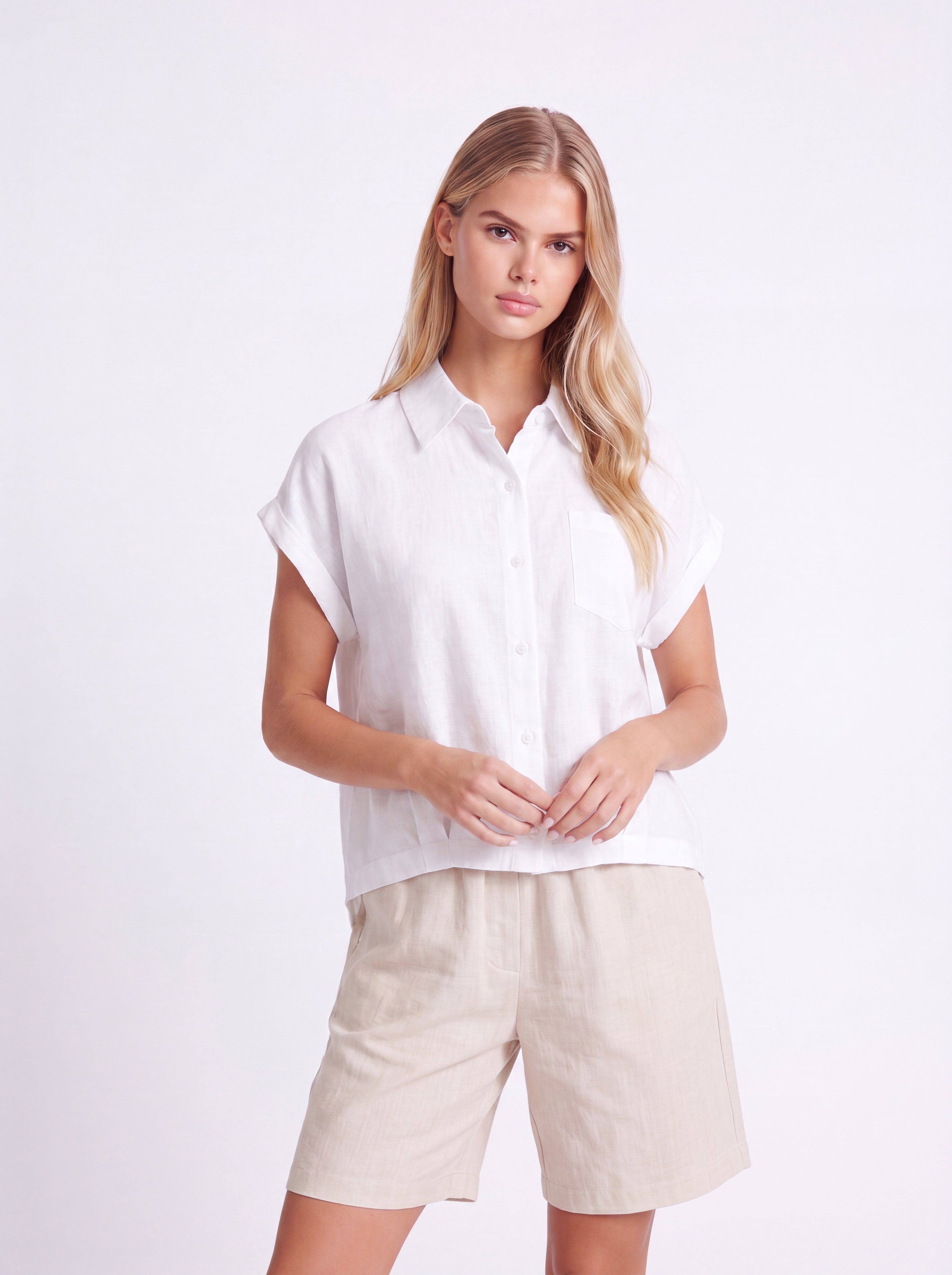 SHORT SLEEVE LINEN SHIRT