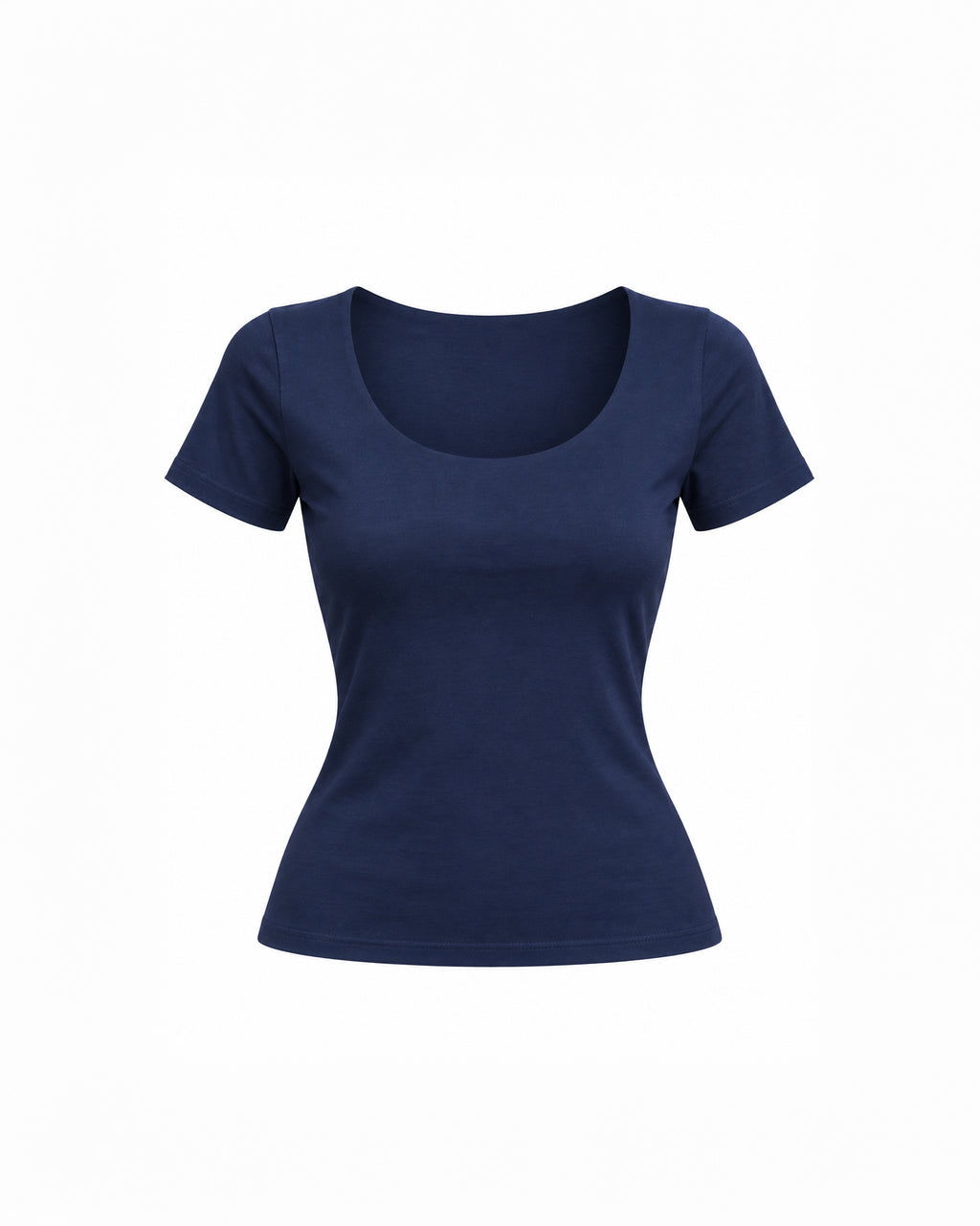 SCOOP-NECK SHORT-SLEEVE TOP