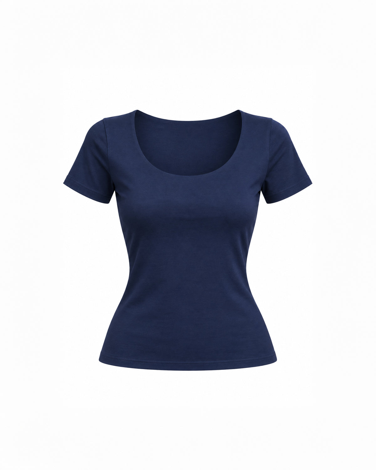 SCOOP-NECK SHORT-SLEEVE TOP