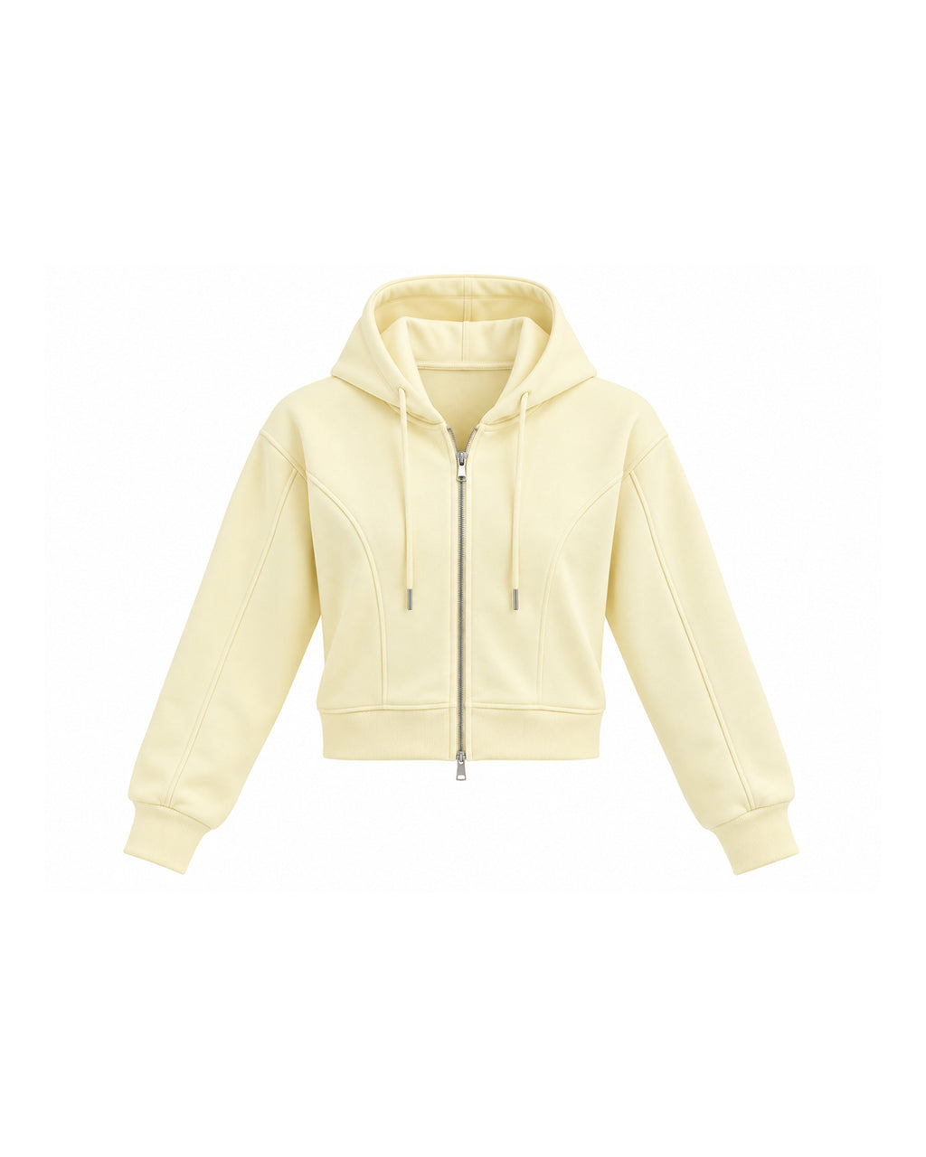 CROPPED ZIP UP HOODIE