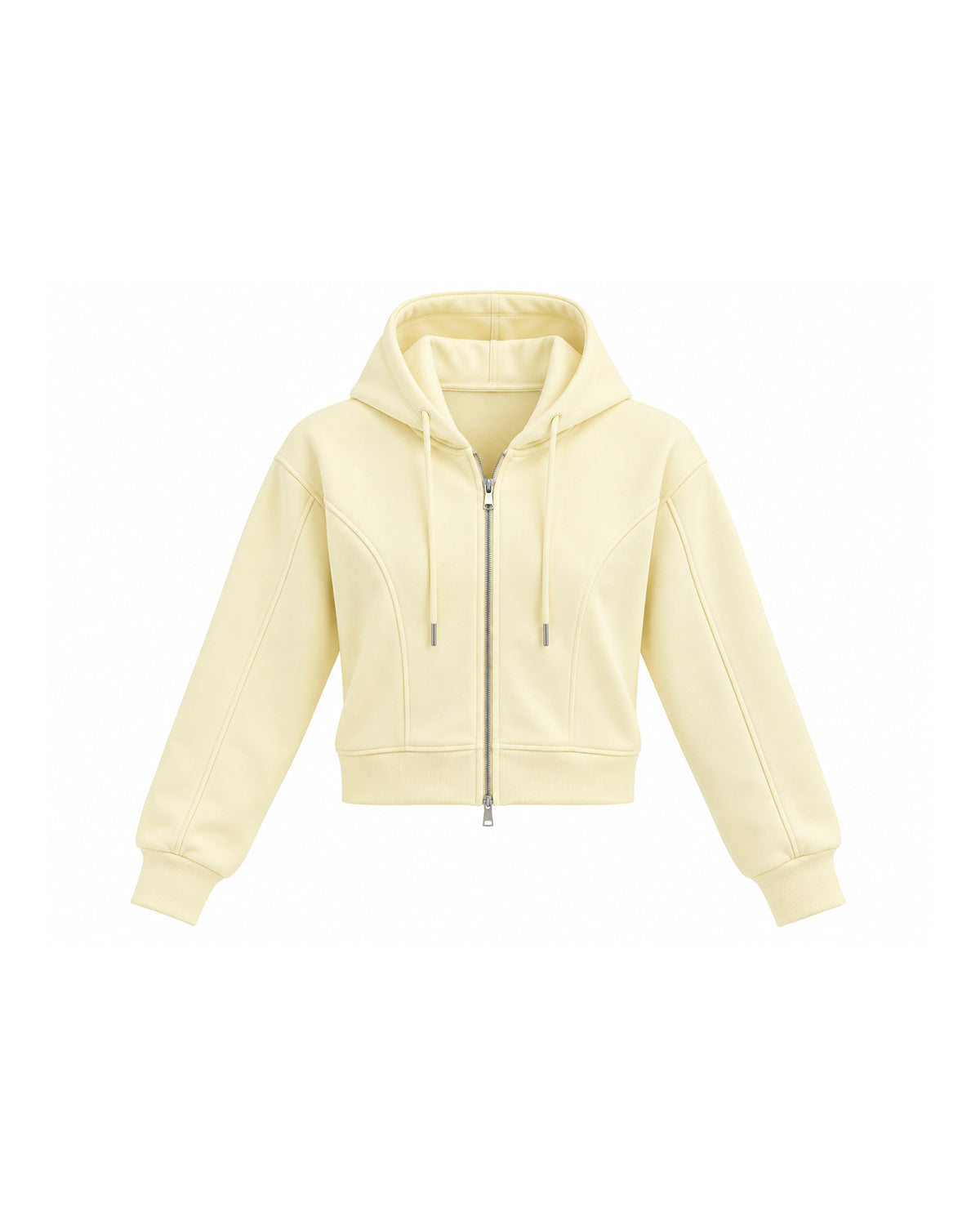 CROPPED ZIP UP HOODIE