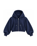 CROPPED ZIP-UP HOODIE